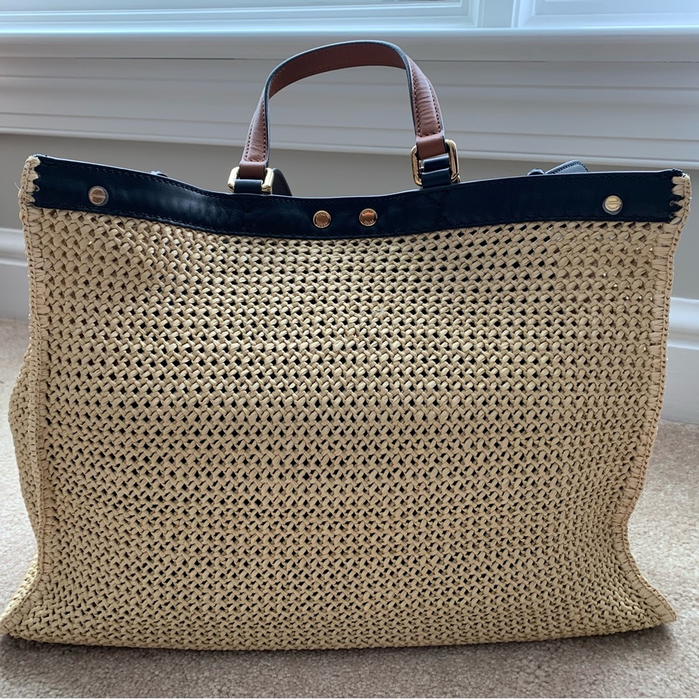 Fendi Raffia Vitello Macrame Large Peekaboo X-Tote - Picture 13 of 16